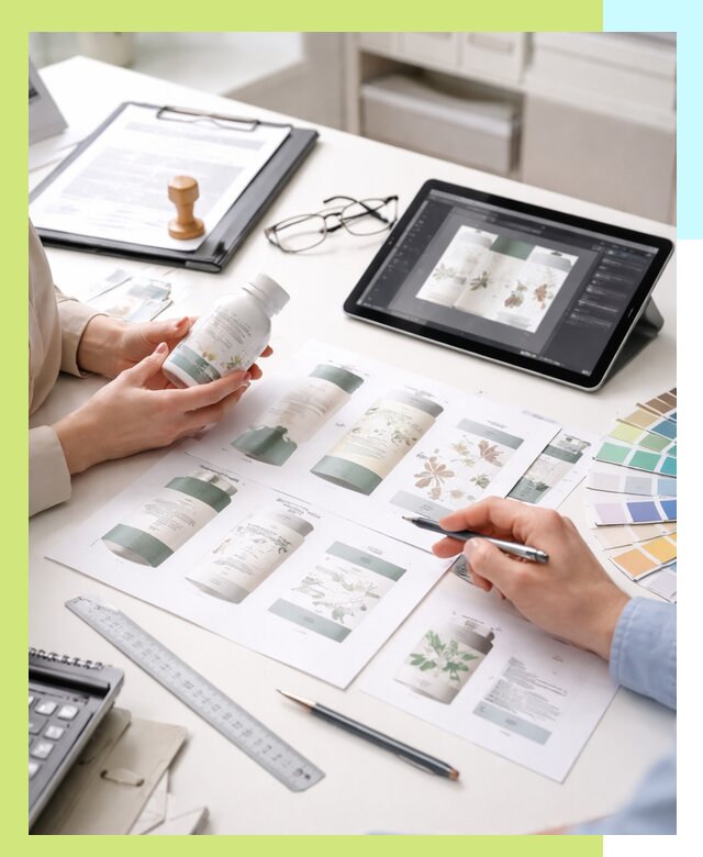 Профессиональная разработка дизайна и текста этикетки продукции в Сочи