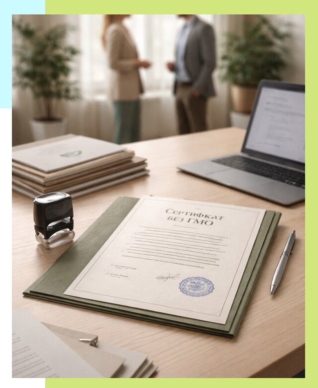 Сертификат без ГМО в Сочи от 7752 р. оформить срочно Алешин-Счи